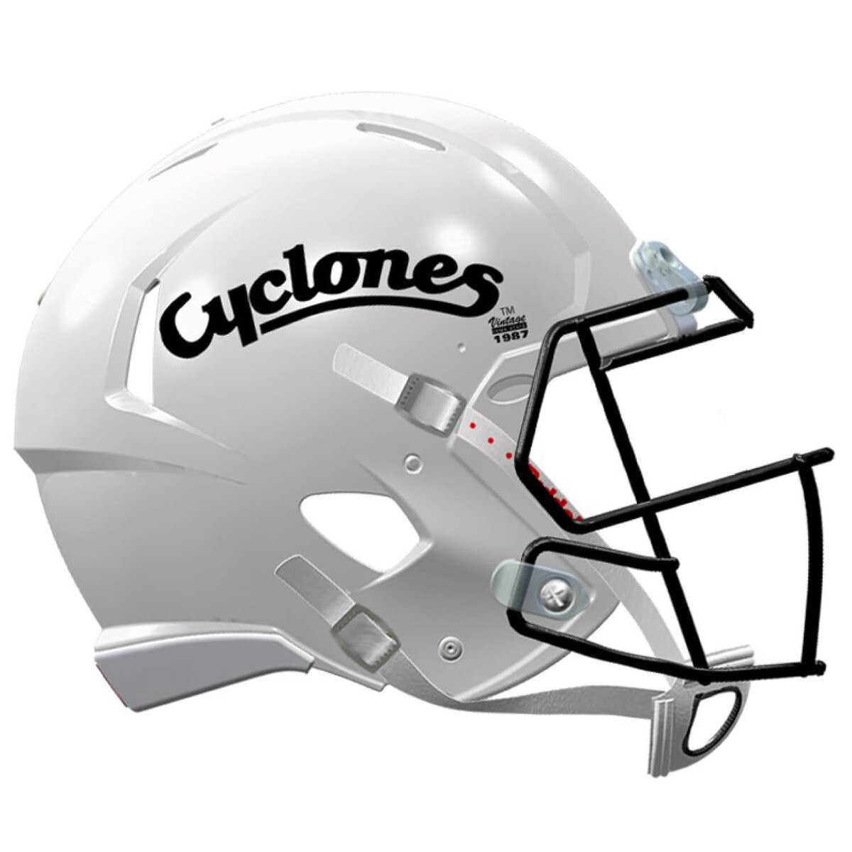 Riddell Cyclones Script White Speed Mini Helmet